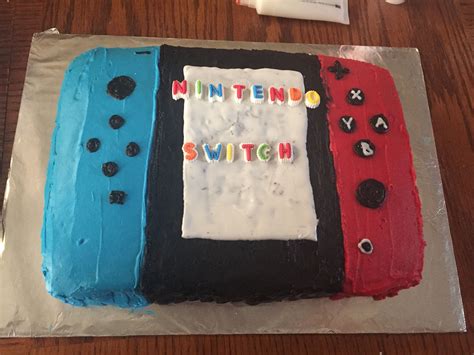 Nintendo Switch Console Cake Birthday Surprise Husband Birthday Cake