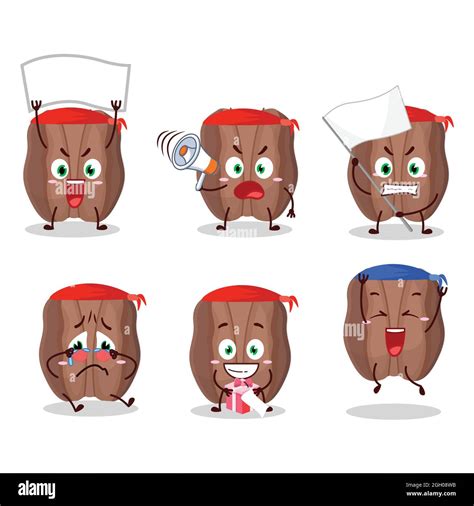 Mascot design style of pecans character as an attractive supporter. Vector illustration Stock ...