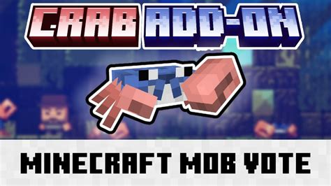 Crab Add On Minecraft Mob Vote Youtube