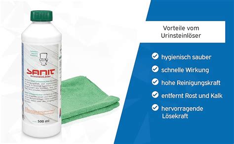 Sanit Urinsteinlöser 500ml Reinigungskraft Sauberkeit und Hygiene in