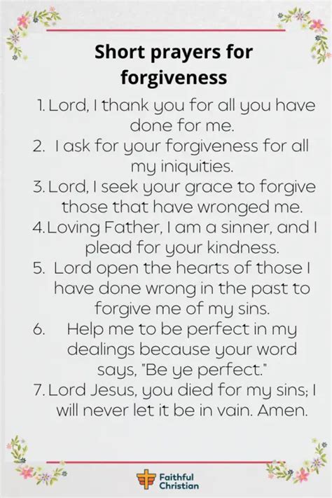 7 Prayers For Forgiveness Of Sins Against God And Others