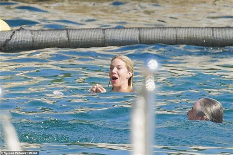 Sienna Miller Shows Off Her Toned Frame And Sun Kissed Glow In A Skimpy White Bikini Daily
