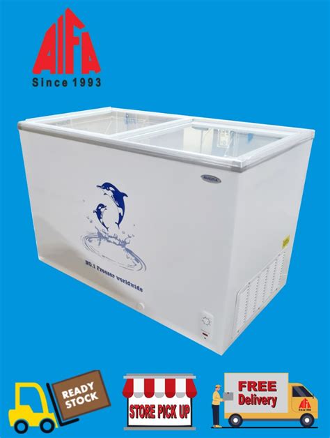 Aucma Sd T Commercial Chest Freezer Sliding Glass Door Poultry