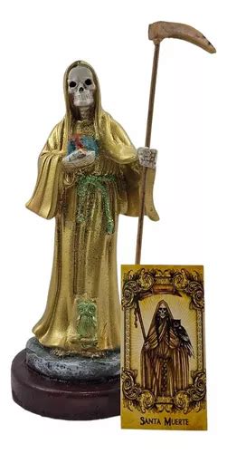 Santa Muerte Dorada Atrae Dinero Y Riqueza Curada Oracion Meses Sin