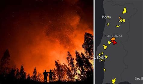 Portugal Fires Map Tourists Hotspots Hit By Wildfires Amid Heatwave