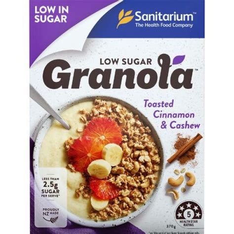 Sanitarium Granola Low Sugar Toasted Cinnamon Cashew Reviews Black Box