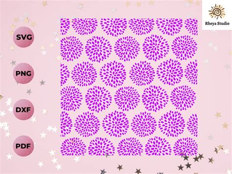 Patrón Floral Svg Patrón De Flores Svg Descarga Digital Etsy México