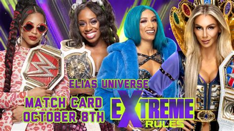 Wwe K Extreme Rules Match Card Youtube