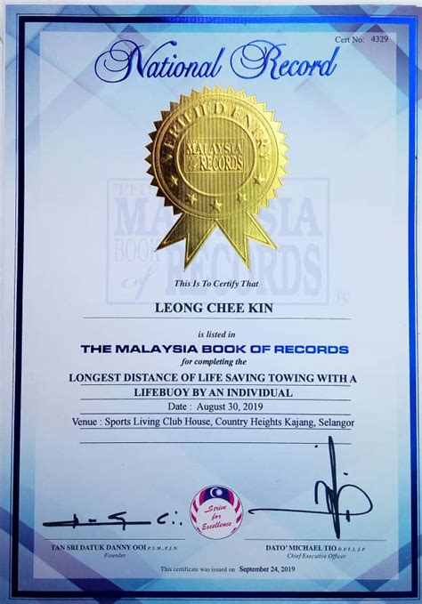 Let Swim The Malaysia Book Of Records