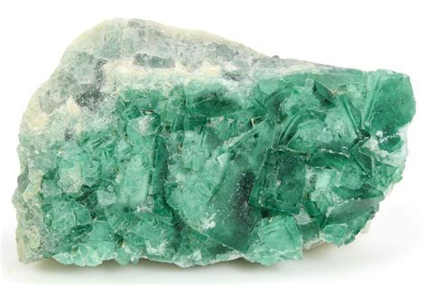 Green Fluorescent Cubic Fluorite Crystals Madagascar