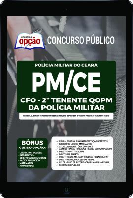 Apostila PM CE PDF CFO 2º Tenente QOPM da Polícia Militar 2022