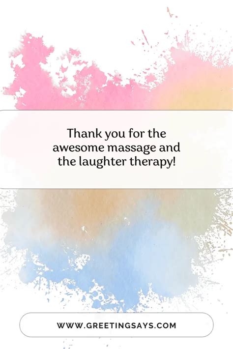 Top Thank You Message For Massage Therapist Greeting Says