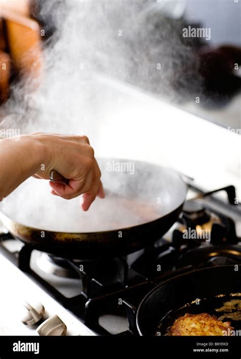 gas cooker food making dinner  res stock photography  images alamy