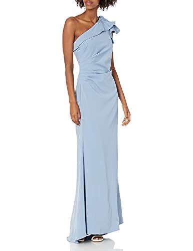 Carmen Marc Valvo Infusion Women S One Shoulder Crepe Gown