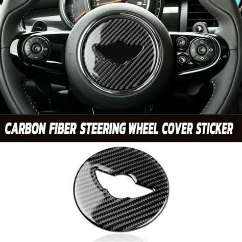 CARBON FIBER STEERING Wheel Sticker Cover Trim For Mini Cooper R55 R56