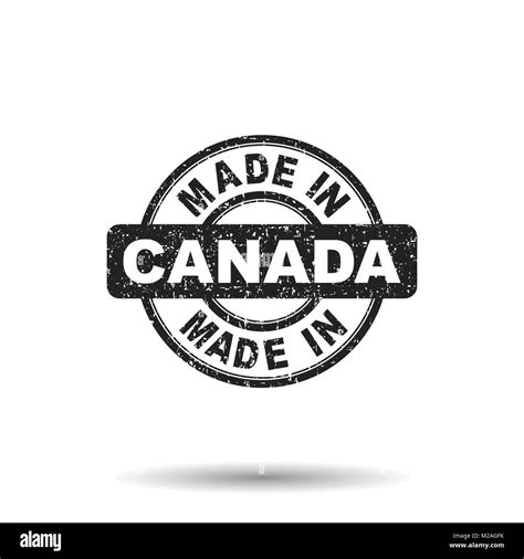 Made In Canada Stamp Vector Illustration On White Background Stock