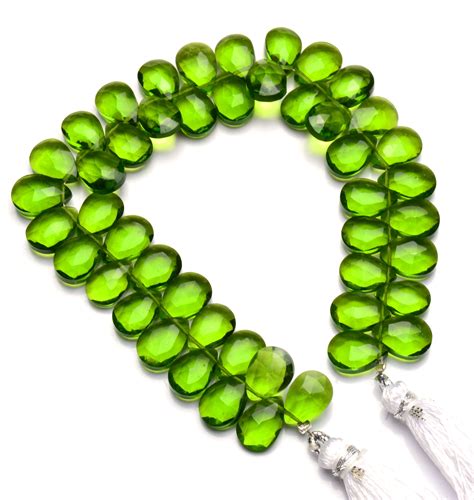 Olive grün Peridot Farbe Hydro Quarz facettiert 10x7mm ca Etsy