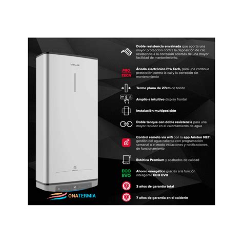 Termo El Ctrico H Brido Ariston Lydos Hybrid L Clase A En