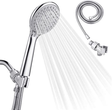 Evwoge Handheld Showerheads Solid Brass And Ceramics Shower Rainfall