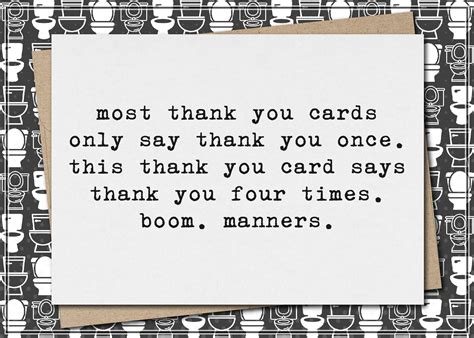 Most Thank You Cards Say Thank You Once. This Card Says Thank - Etsy