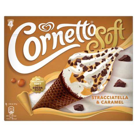 Cornetto Soft Stracciatella And Caramel Ice Cream Cones Ocado