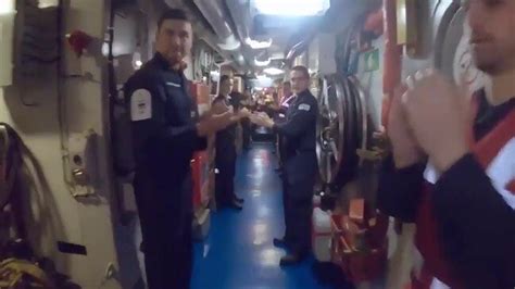 Royal Navy Members Aboard Two Warships Clap For Health Care Workers