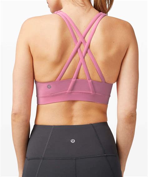 Lululemon Energy Bra High Neck Medium Support B D Cup Azalea Pink Lulu Fanatics