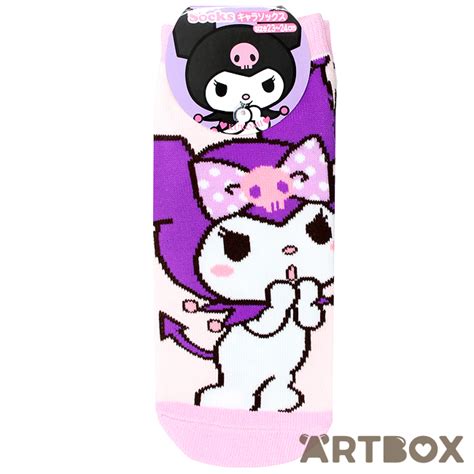 Buy Sanrio Kuromi Surprised Pink Adult Ankle Socks At Artbox