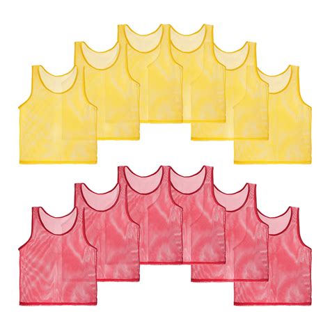 Uxcell 12 Pack Soccer Pennies, Polyester Soccer Jersey Training Mesh