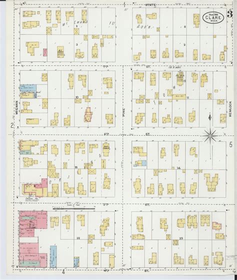 Clare Michigan Map | secretmuseum