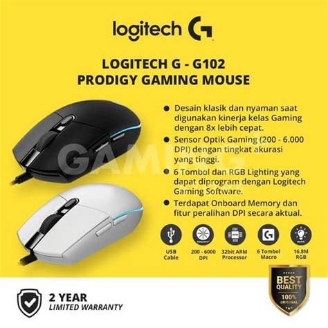 Jual Logitech G102 Prodigy Gaming Mouse Di Lapak ReyCom Bukalapak