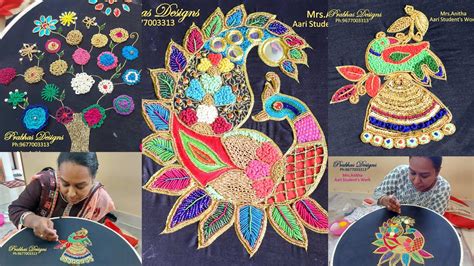 Mrs Anitha Aari Embroidery Student Work Directonline Aari Classes