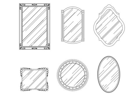 Multiple Mirror Elevations For Bathroom Cad Block Details Dwg File Cad