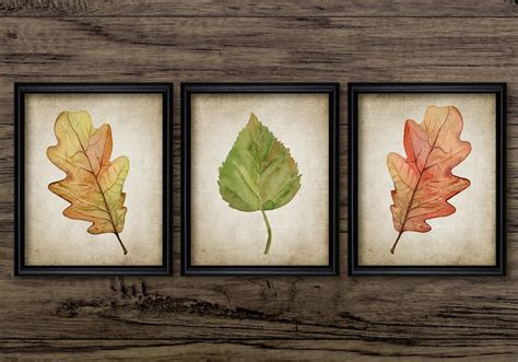 Autumn Leaves Wall Art, Printable Leaf Art, Autumn Woodland, Fall ...