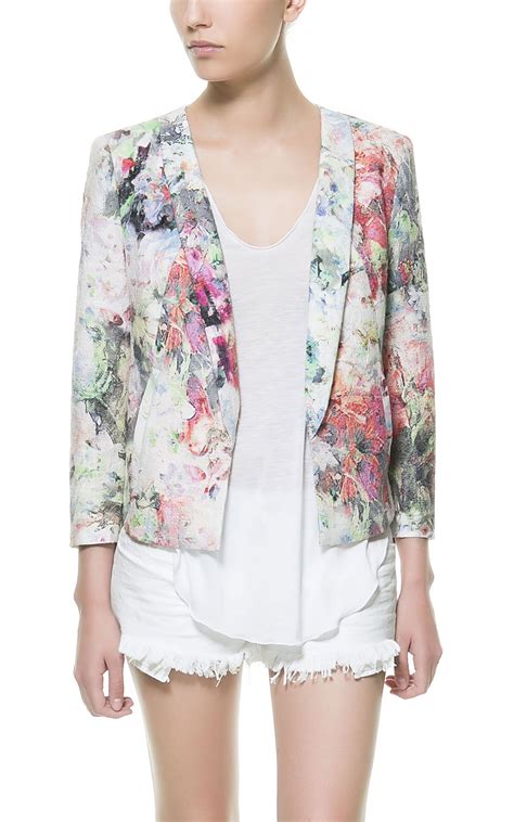 Floral Print Blazer Blazers Trf Zara United Kingdom £50 Floral Print Blazer Floral