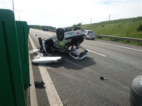 ACCIDENT RUTIER GRAV PE AUTOSTRADA A2 O persoană a fost proiectată