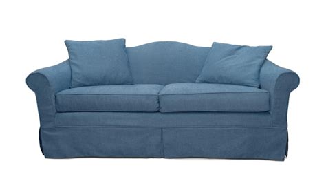 Premium Photo | Navy blue sofa with pillows isolated on white ...