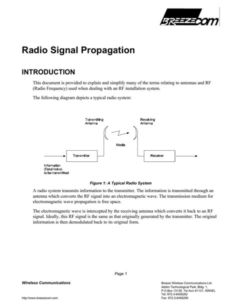 Radio Signal Propagation