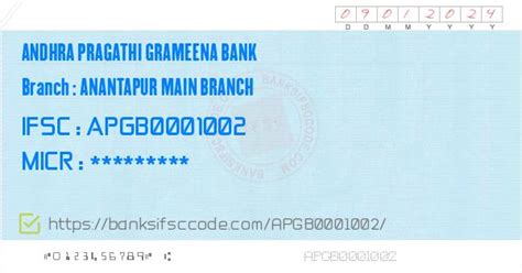 Andhra Pragathi Grameena Bank Anantapur Main Branch Branch IFSC Code ...