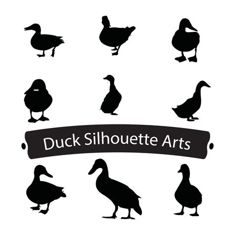 Silhouette of a Duck's Black Graphic Free Vector 7730361 Vector Art at ...