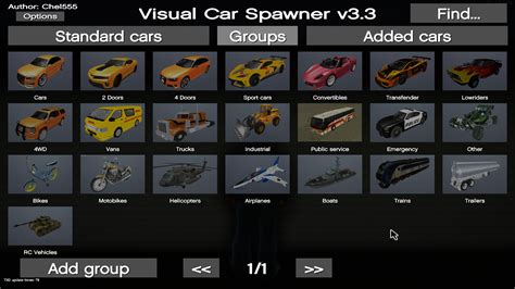 Visual Car Spawner Pictures Of Vehicles From Starman Mod Image