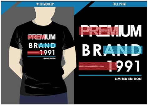 Premium Vector Premium Brand Typography Vintage Design With Tshirt