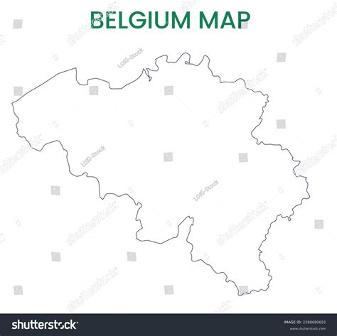 High Detailed Map Of Belgium Outline Map Of Royalty Free Stock