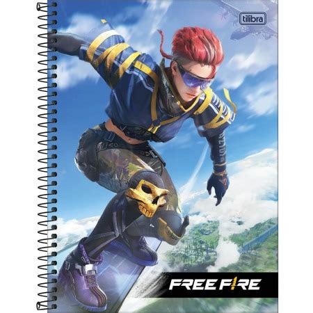 Caderno Espiral Capa Dura Universit Rio Mat Ria Free Fire Folhas