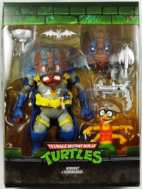 Tmnt Tortues Ninja Super Ultimates Figures Wingnut Screwloose