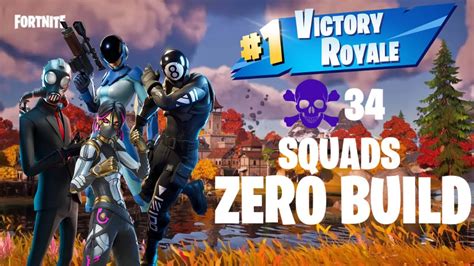 High Elim Win Fortnite Squads Zero Build W Commentary Youtube