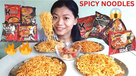 Most Spicy Noodle Ever🥵🥵 Spicy Food Mukbang Asmr 4 Different