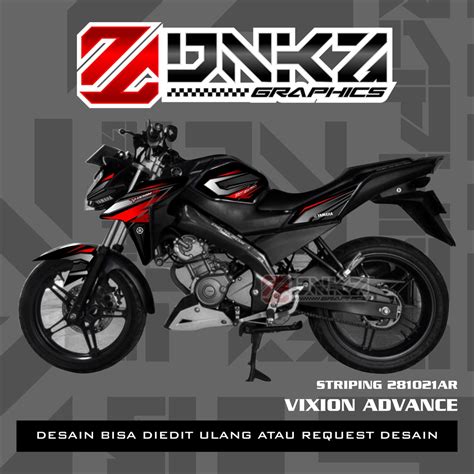 Jual Stiker Vixion New Advance Nva Decal Striping Vixion New