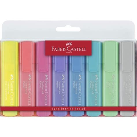 MARCADOR RESALTADOR FABER TEXTLINER PASTEL X8 PAPELERIA