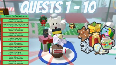 Bee Bear S Quests Rewards Bee Swarm Simulator Youtube